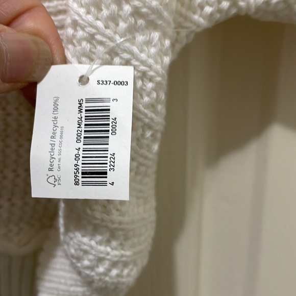 Old Navy white cotton bolero style cardigan (sz m) - Picture 3 of 8